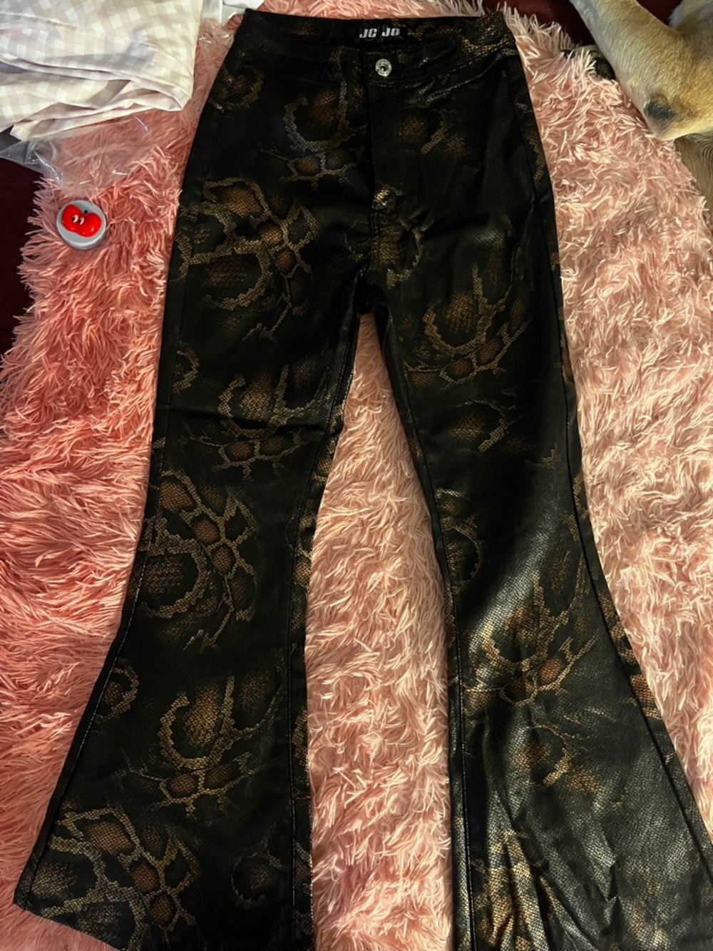 Snake-Print Flared Women’s Jeans